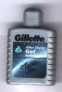  gel after-shave Artic Ice 25 ml plein bouteille plastique de Gillette 