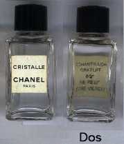  Cristalle au dos  ( ECHANTILLON GRATUIT 80 ° NE PEUT ETRE VENDU )   vide Bouchon bakelite avec pastille alu de Chanel 