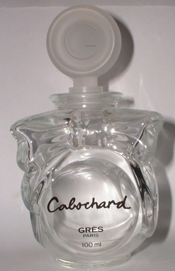 Flacon Cabochard en verre bouchon plastique vide hauteur 12.5 cm environ  de Grès 