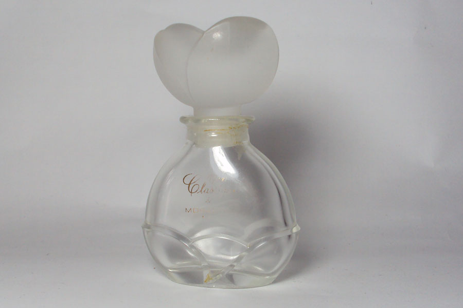 Classique flacon du parfum hauteur 8.1 cm bouchon en verre sérigraphie éffacé de Morabito 