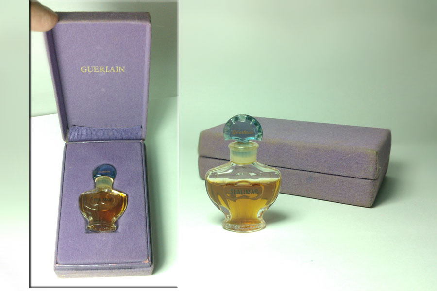 Shalimar Parfum 1 er version pied Large boite abimée de Guerlain 