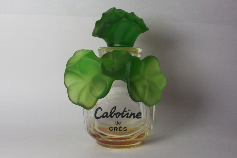 Cabotine Flacon pour l'eau de parfum  30 ml hauteur 8.5 cm environ bouchon et Noeud en verre de Grès 