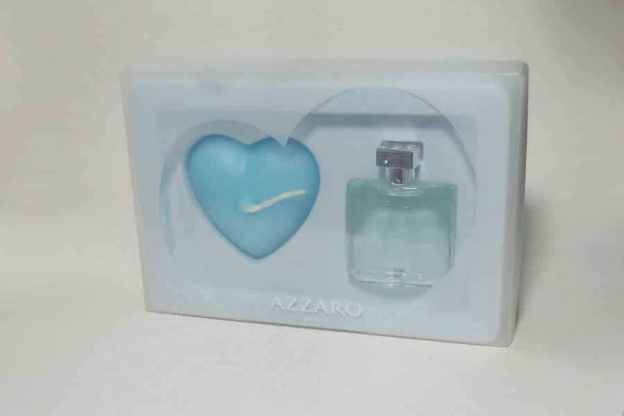 Chrome Cpffret 1 miniature 7 ml eau de toilette pleine et une bougie parfumée 48 g  de Azzaro 